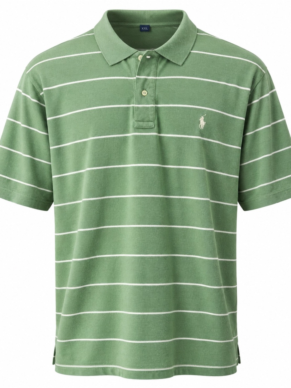 Polo by Ralph Lauren Men’s Sage Green Polo with White Stripes